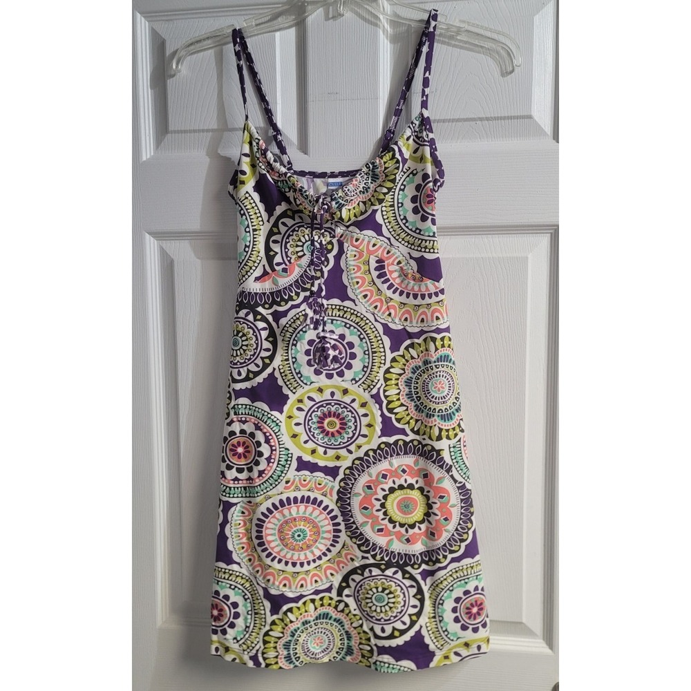 Cyell Women's Swimming Cover Up Dress Small Multi Colors Geometric